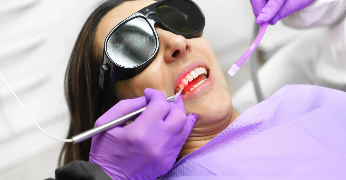 woman receiving Laser Dentistry in Murray Hill